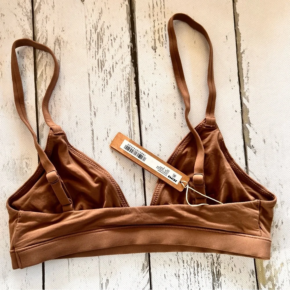 SKIMS Fits everybody Triangle Bralette Sz S - Jasper NWT